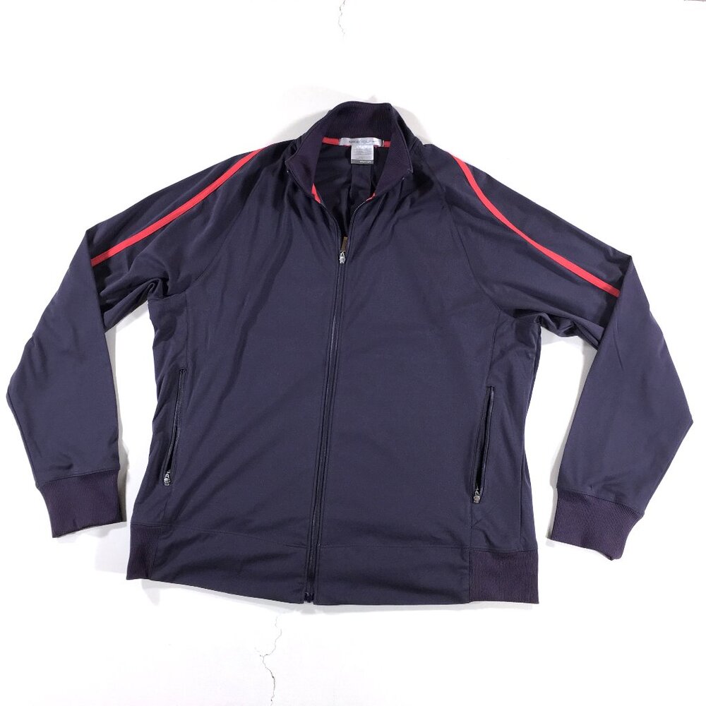 Nike Golf Fit Dry Full Zip Long Sleeve Shirt Womens Size XL 16-18 Purple